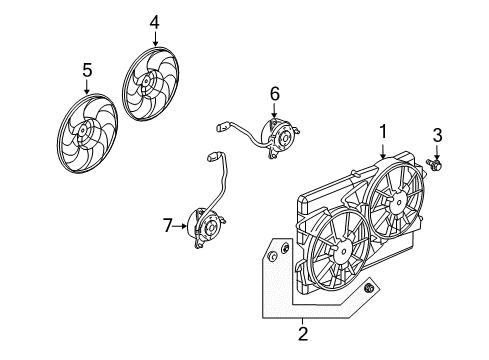 2009 Saturn Vue Cooling System, Radiator, Water Pump, Cooling Fan Diagram 5 - Thumbnail