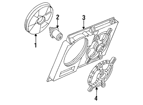 1993 Chevy Corvette Shroud Bracket Diagram for 22074984