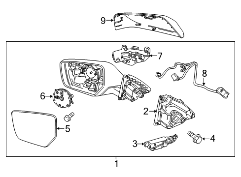 2019 Chevy Impala Outside Mirrors Diagram
