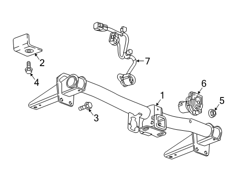 2019 Chevy Traverse Trailer Hitch Components Diagram