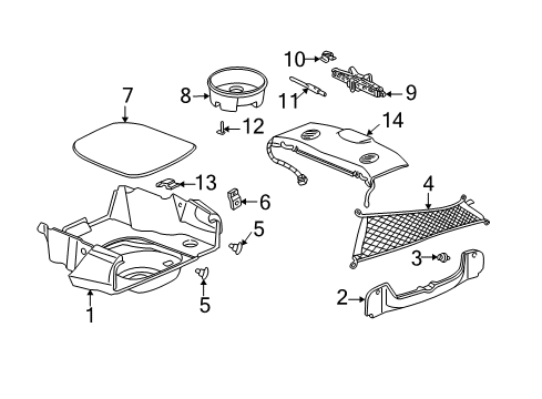 2003 Buick Park Avenue Interior Trim - Rear Body Diagram