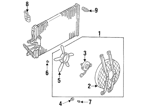 1993 GMC K2500 A/C Condenser Fan Diagram