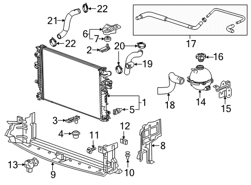2019 Buick Regal Sportback Radiator Diagram for 84208066