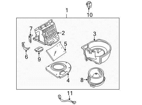 2002 Chevy Tracker Blower Motor Diagram for 30026572