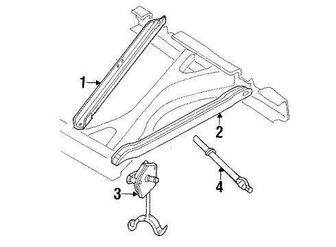 1993 GMC K2500 Carrier & Components - Spare Tire Diagram