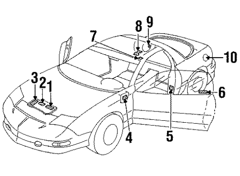 1998 Pontiac Firebird Information Labels Diagram