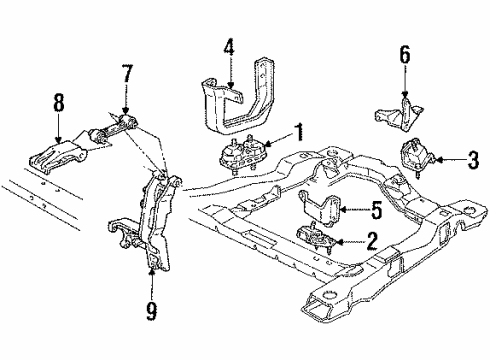1990 Oldsmobile Silhouette Engine Mounting Diagram