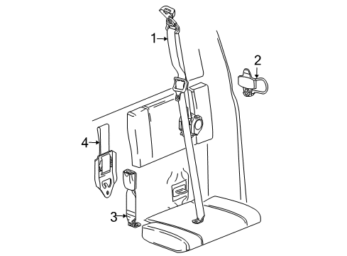 2011 GMC Canyon Seat Belt Diagram