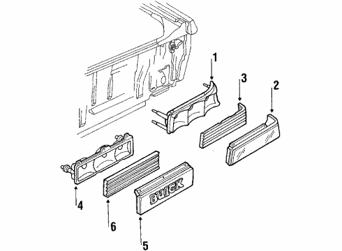 1988 Buick Skyhawk Tail Lamps Diagram