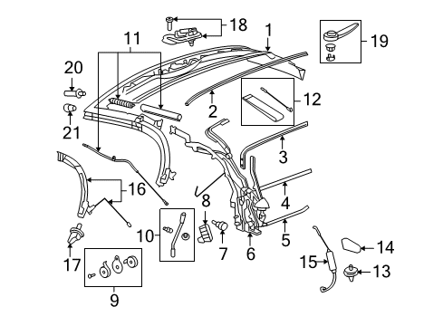 2010 Saturn Sky Convertible Top Diagram