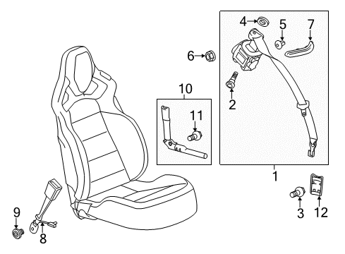 2017 Chevy Corvette Seat Belt Diagram