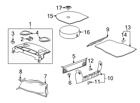 2012 Chevy Impala Interior Trim - Rear Body Diagram
