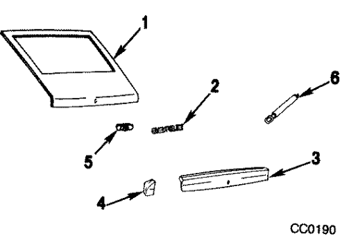 1985 Chevy Citation II Nameplate, Rear Diagram for 20046650