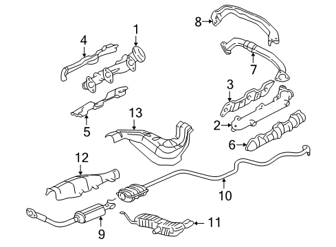2004 Oldsmobile Alero Exhaust Components Diagram