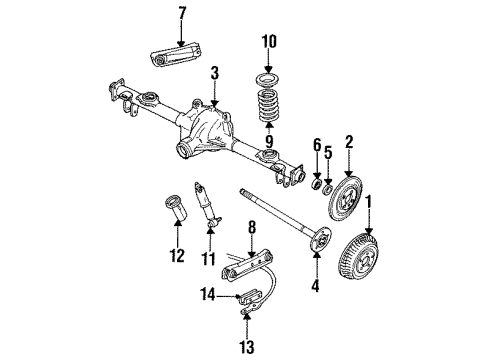 1994 Cadillac Fleetwood Lower Control Arm Bushing, Rear Upper Diagram for 527593