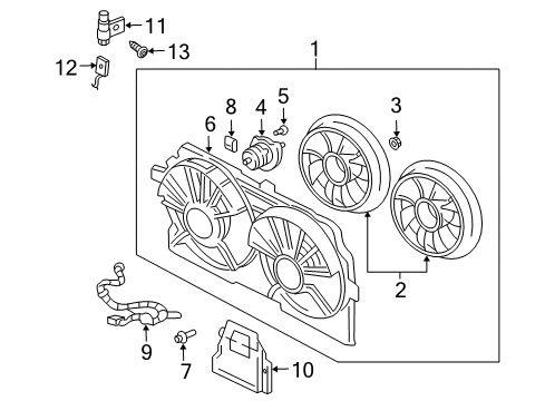 2000 Chevy Impala Cooling System, Radiator, Water Pump, Cooling Fan Diagram 3 - Thumbnail