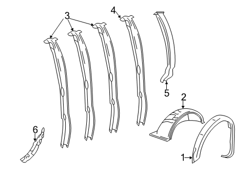 2005 Chevy Express 2500 Inner Structure - Side Panel Diagram 3 - Thumbnail