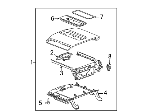 2015 Chevy Silverado 1500 Latch, Black Carbon Diagram for 22792217