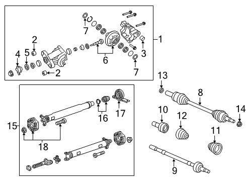 2013 Chevy Caprice Axle & Differential - Rear Diagram