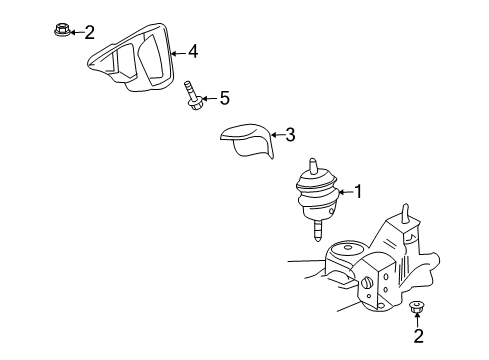 2009 Pontiac G8 Mount Bracket Diagram for 92160951