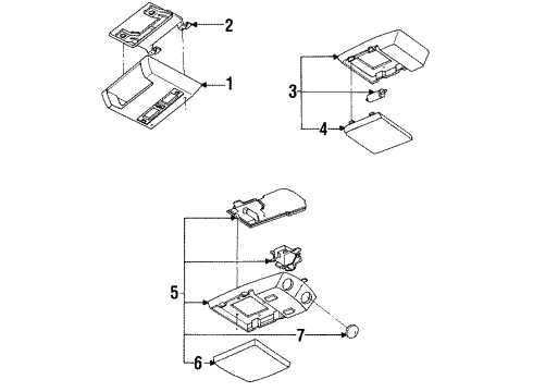 1990 Oldsmobile Silhouette Roof Console & Courtesy Lamps Diagram