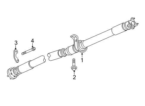 2011 Buick Enclave Drive Shaft - Rear Diagram