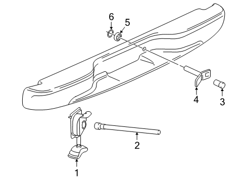 2006 Cadillac Escalade ESV Spare Tire Carrier Diagram