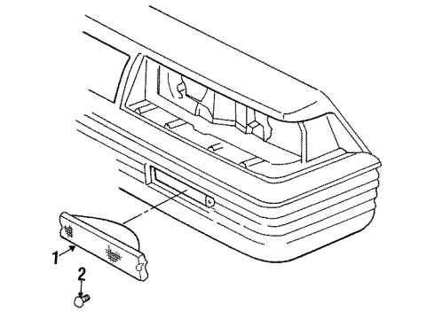 1986 Buick Century Park & Signal Lamps Diagram