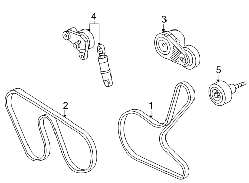 2007 Cadillac XLR Belts & Pulleys Diagram