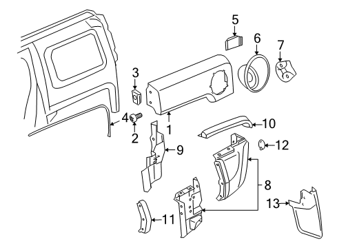 2010 Hummer H3 Fuel Cap Diagram for 25827646