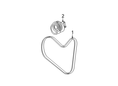 2002 Saturn Vue Belts & Pulleys Diagram