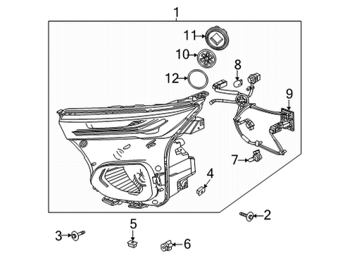 2021 Chevy Trailblazer Headlamp Assembly, Front Driver Side Diagram for 42756121
