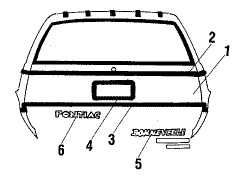 1985 Pontiac Bonneville Emblem Diagram for 3066565