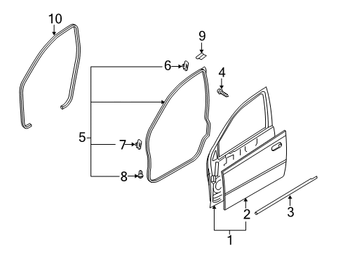 2009 Chevy Aveo Front Door Diagram