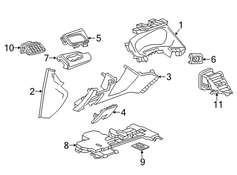 2018 Buick LaCrosse Knee Bolster Diagram for 26215470