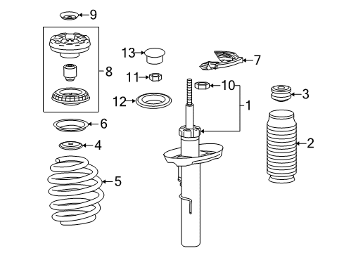 2016 Buick LaCrosse Struts & Components - Front Diagram