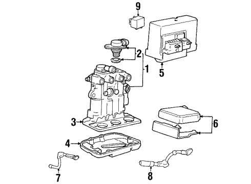 1997 Pontiac Grand Prix Control Module Diagram for 16268771