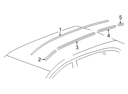 2012 Chevy Captiva Sport Exterior Trim - Roof Diagram