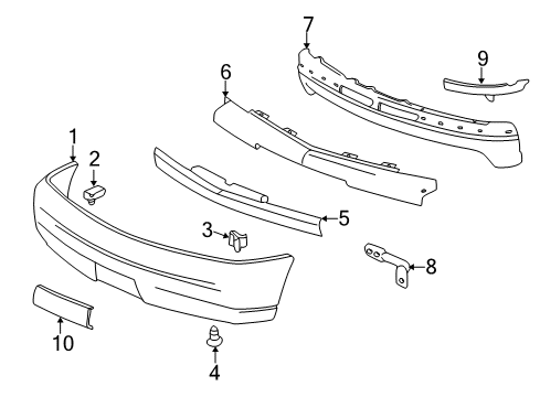 2006 Cadillac Escalade ESV Front Bumper Diagram