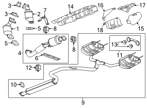 2013 Buick LaCrosse Exhaust Components Diagram