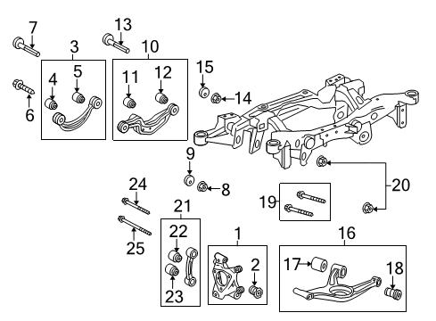 2016 Cadillac XTS Knuckle, Rear Passenger Side Diagram for 22916294
