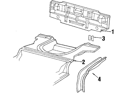 1988 Buick Skyhawk Rear Body Diagram