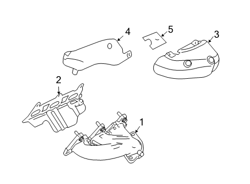 2010 Chevy Camaro Exhaust Manifold, Driver Side Diagram for 12611640