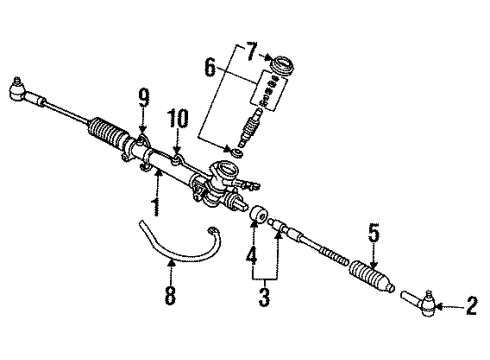 1992 Saturn SL Line, Driver Side Diagram for 21012689