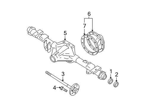 2013 GMC Yukon XL 2500 Axle Housing - Rear Diagram