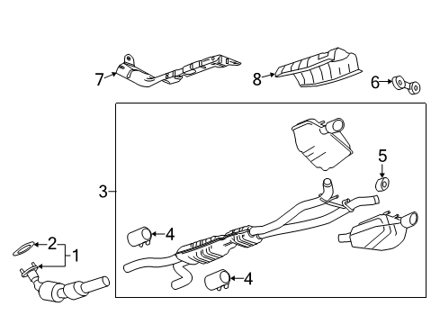 2012 Chevy Camaro Exhaust Components Diagram 2 - Thumbnail