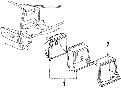 1987 Pontiac Grand Prix Tail Lamps Diagram