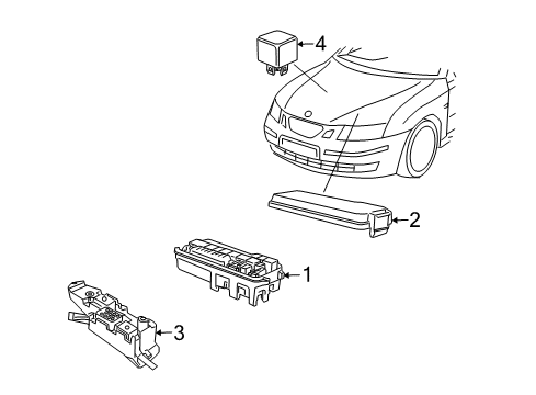 Relay, Main Wiring Junction And Fuse Block Diagram for 13266316