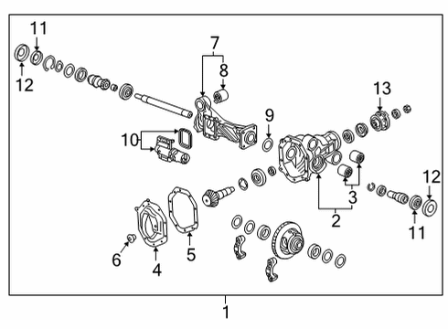 2023 Cadillac Escalade ESV Carrier & Components - Front Diagram