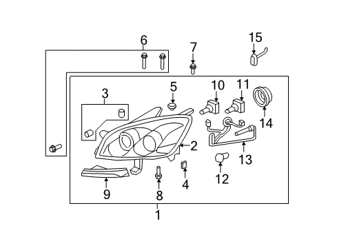 2009 Saturn Outlook Bulbs Diagram 3 - Thumbnail